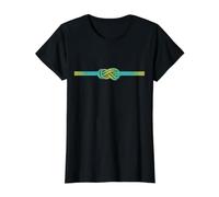 Escalada Vela Figura Ocho Nudos Montañismo Cuerda Verde Camiseta gráfica económica, Mujer, Negro, S