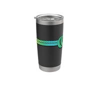 Escalada Vela Figura Ocho Nudos Montañismo Cuerda Verde Vaso térmico de acero inoxidable de doble pared