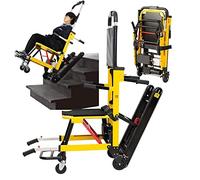 咚呱 Escalador De Escaleras EléCtrico sobre Orugas, Silla De Ruedas Manual para Subir Escaleras para Personas Mayores Discapacitadas, Capacidad De Carga 353 LB, Peso Ligero Plegable