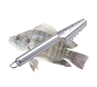 Escalador de pescado - Rascador y escalador de pescado - Accesorio de limpieza inoxidable para cocina y preparación de mariscos chef familiar