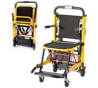 Escalador eléctrico de orugas para pacientes mayores, silla de escaleras sin esfuerzo, silla de ruedas manual fiable para subir y bajar escaleras, carretilla de mano eléctrica
