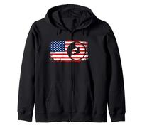 Escalador Escalador Bandera Estados Unidos América Rock Climb Belay Boulder Sudadera con Capucha