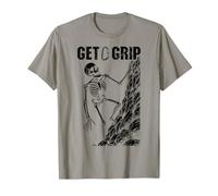 Escalador Escalador Esqueleto Get A Grip Escaladores Halloween Camiseta