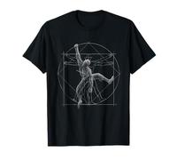 Escalador Hombre de Vitruvio Escalador Boulderer Camiseta