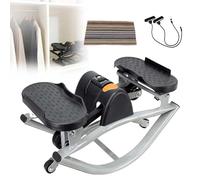 Escaladora Oscilante, Apoya El Equilibrio, Máquina De Escaladora Lateral De Bajo Impacto, 50x25x25cm, Equipo De Ejercicio Compacto, Superficie Antideslizante, Adecuado para Principiantes(Gray)