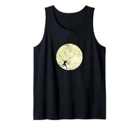 Escalando Boulder frente a la Luna Camiseta sin Mangas