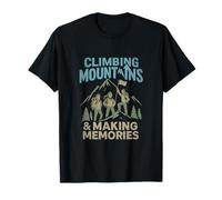 Escalando montañas y Haciendo Recuerdos Senderismo Gráfico Camiseta