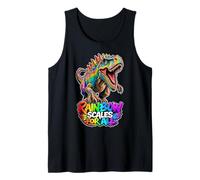 Escalas arcoíris para Todos los Dinosaurios rugientes Camiseta sin Mangas