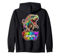 Escalas arcoíris para Todos los Dinosaurios rugientes Sudadera con Capucha