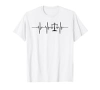 Escalas de Justicia de latidos del corazón Camiseta