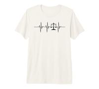 Escalas de Justicia de latidos del corazón Camiseta Premium