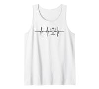 Escalas de Justicia de latidos del corazón Camiseta sin Mangas