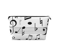 Escalas de Notas Musicales Negras, Bolsa de artículos de tocador Bolsa de Maquillaje Bolsa de cosméticos Bolsa de artículos de tocador de Viaje portátil