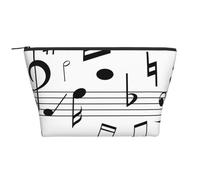 Escalas de Notas Musicales Negras, Bolsa de artículos de tocador Bolsa de Maquillaje Bolsa de cosméticos Bolsa de artículos de tocador de Viaje portátil