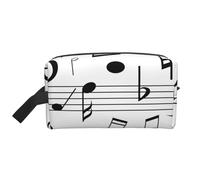 Escalas de Notas Musicales Negras, Bolsa de Maquillaje Bolsa de cosméticos Bolsa de artículos de tocador de Viaje portátil Organizador de Bolsa de Maquillaje