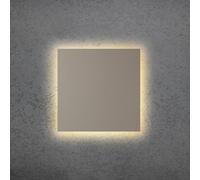 Escale Aplique de pared LED BLADE Q, gris topo, 34 x 34 cm, metal, atenuable