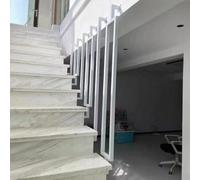 Escalera ajustable de 30-160 cm, barandilla de seguridad antideslizante, protector de cubierta de metal, separador de habitaciones, mango de agarre, color azul (estilo 2, 70 cm)
