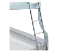 Escalera ajustable plateada para literas de 1,4 m, escalera colgante con soporte Hoo con S y Cara, ideal para camas dobles