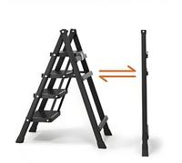 Escalera ajustable Teles - Diseño resistente que ahorra espacio para renovación del hogar, fácil de llevar, multiusos, soluciones de almacenamiento resistentes