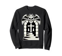 Escalera al Cielo Cráneo Blackwork Tattoo Flash Sudadera
