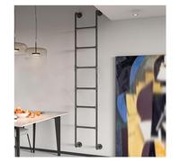 Escalera alta para litera de 87 pulgadas, escalera de escalada para cama individual y escalera de hoja resistente para uso en sótano, diseño de ahorro de espacio, seguro y fácil de instalar