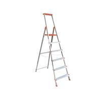 Escalera Aluminio Rolser BriColor 6 Peldaños - Mandarina. Certificada según Norma Europea EN-131 para Uso doméstico y Profesional.
