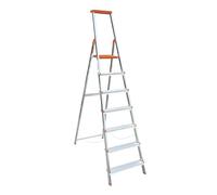 Escalera Aluminio Rolser BriColor 7 Peldaños - Mandarina. Certificada según Norma Europea EN-131 para Uso doméstico y Profesional.