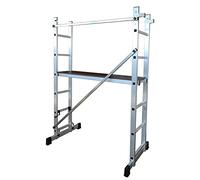 Escalera - andamio Profesional de Aluminio 2 x 6 peldaños Multiusos
