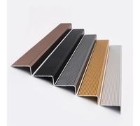 Escalera Antideslizante De Aluminio,Borde De Nariz,Protectores De Bordes | Fácil De Instalar,Con Ángulo De 90°,Tiras De Rodadura For Bordes De Escaleras Esquinas(Gray,90cm L 100mm*30mm)