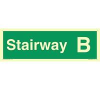 Escalera B - Seguridad contra incendios: documento aprobado B Wayfinding Sign - L41