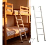 Escalera Cama Litera Escalera Litera Doble Dormitorio Escolar Casa, Metálica Ajustable Autocaravana Ganchos, Escalón Corto Repuesto, 116/130/140/150/160/170/185cm(170cm/67")