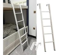 Escalera Cama Litera Escalera Metálica Cama Individual Adultos Niños con 2 Ganchos, 120 125 130 140 150 160 165 180cm Escalera Litera Caravana, Escalón Corto Ajustable Dormitorio(160cm/63")