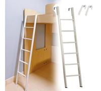 Escalera Cama Litera Escalera Metálica Litera Doble Tipo Loft Ático, Escaleras Cortas Literas Niños Adultos, Escaleras Laterales Patas Antideslizantes Gancho, 120 125 130 140 145 160cm(180cm/71")