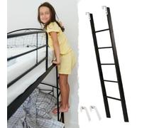 Escalera Cama Litera Escalera para Litera Individual en Residencia Universitaria, Casa, Escalera de Metal Negra con Gancho para Litera Infantil y Adulta, 125 135 145 155 165 175 180 Cm(150cm/59")