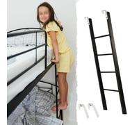 Escalera Cama Litera Escalera para Litera Individual en Residencia Universitaria, Casa, Escalera de Metal Negra con Gancho para Litera Infantil y Adulta, 125 135 145 155 165 175 180 Cm(135cm/53")