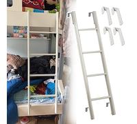 Escalera Cama Litera Escalera para Literas de 116/130/140/150 Cm, Escalera de Litera Corta RV con Ganchos, Escalera de Mano de Repuesto Blanca para Loft, Dormitorio, Hogar, Caravana (Size : 116cm/45