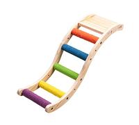 Escalera colorida para loro, juguete para pájaros, cacatúa, perca, escalera de gimnasio con arena de cuarzo, pata de loro