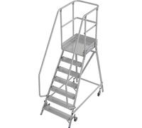 Escalera con tarima KRAUSE, de ascenso por un lado, rodapiés