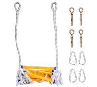 Escalera contra incendios, escalera de seguridad con mosquetones, escalera de rescate portátil para barandilla de balcón, ventana, capacidad de carga de hasta 300 kg