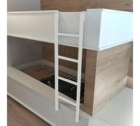 Escalera corta para litera individual, escalera colgante con ganchos de montaje, escalera de metal suave, fácil de mover, escalera ligera para litera de dormitorio doméstico