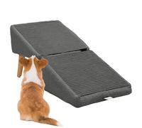 Escalera curvada para perros, cubierta de tela antideslizante, escaleras para perros, 500 g, felpa de madera para perros pequeños, gatos o mascotas