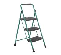 Escalera de 2 peldaños, Taburete Plegable con Pedal Ancho Antideslizante, empuñadura, Ligera y portátil for el hogar y la Cocina.(3 Steps)