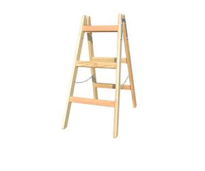 Escalera de 3 peldaños de madera, escalera de pintor multifunción