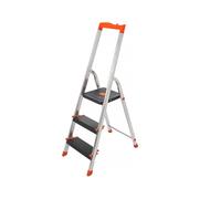 Escalera de 3 Peldaños Negro y Naranja