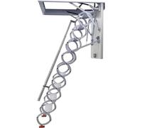 Escalera de acceso al ático Concertina Loft de aleación, escalera eléctrica con control remoto, escalera telescópica plegable invisible