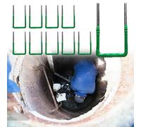 Escalera de acero ajustable de 2 a 10 peldaños para ventana de sótano, soporte de pared para el hogar, garaje, cubierta (10 unidades, 40 x 30 x 2 cm)