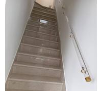 Escalera de acrílico transparente de 3 a 20 pies, barandilla de cristal transparente para escaleras interiores, hogar, jardín de infantes, pasillo, loft, soportes incluidos