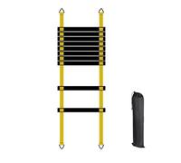 Escalera de agilidad - 5 10 6 12 8 16 1 1 1 peldaños ajustables de nailon de polipropileno | Velocidad de fútbol - Entrenamiento de hockey sobre hielo, tenis, deportes, fitness, equipamiento