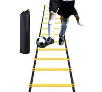 Escalera de agilidad - Equipo de entrenamiento de velocidad, escalera de ejercicios, herramienta de entrenamiento de 19,6 pies y 12 rangos con bolsa de transporte para fitness, ejercicio, fútbol