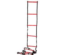 Escalera de Agilidad Fija, 6 m/19,7 pies 12 peldaños Escalera de Velocidad de fútbol Escalera de Entrenamiento Escaleras de Ejercicio para Entrenamiento de Boxeo Deportivo de (Rojo)